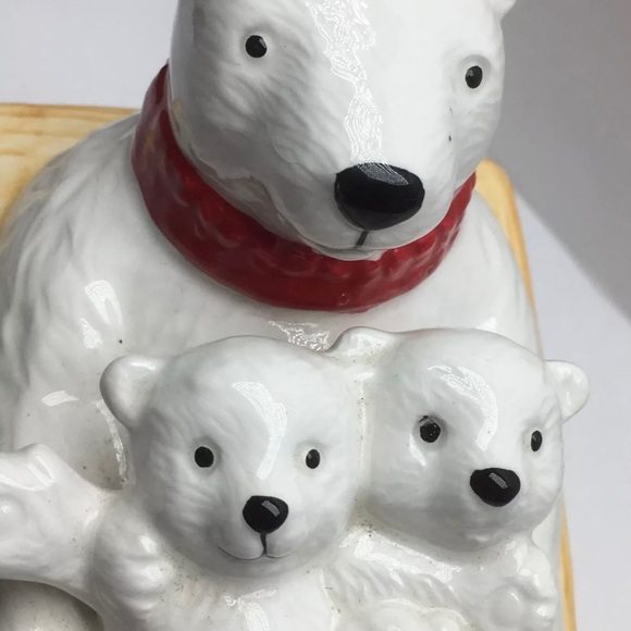 COCA-COLA SLEDDING POLAR BEARS CERAMIC HINGED BOX RARE COLLECTIBLE VINTAGE - Picture 5 of 12